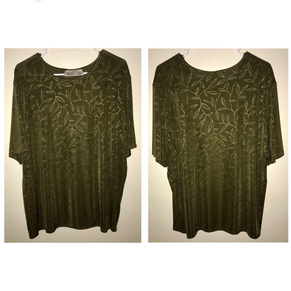 Floral green blouse